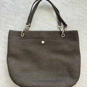 Eric Javits Brown Straw Shoulder Bag